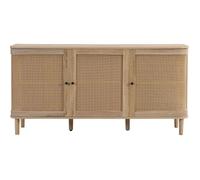 Buffet 3 portes couleur chêne et cannage 150 cm - Bali