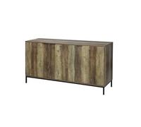 Buffet 3 portes effet noyer Joya - Naturel