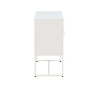 Bahut 3 Portes en Métal "Malla" 120cm Gris Clair