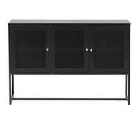 Buffet 3 portes en acier Malla noir Noir G