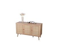 - Buffet 3 portes en cannage et panneaux de particules - H.70cm - Bali