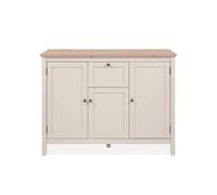 Buffet 3 portes et 1 tiroir effet cachemire et chêne L120 cm - LUND