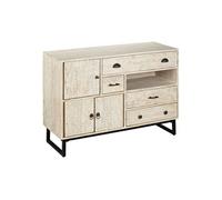Atmosphera - Buffet 3 portes et 4 tiroirs en bois AJAY - Beige - AJAY G