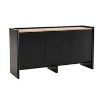 Buffet 3 Portes Moderne rectangulaire L140 cm Bois Noir