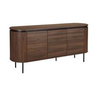 Buffet 3 portes moderne rectangulaire L160 cm bois foncé Hemera - Oviala