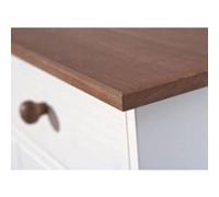 Bahut 3 portes en Pin massif JIRA Marron, Blanc