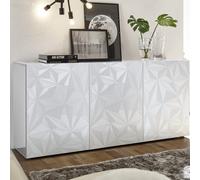 Buffet 3 portes PRISMA, coloris blanc