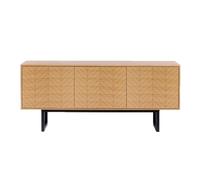 Buffet 3 Portes Triangle "Camden" 175cm Chêne & Noir Beige G