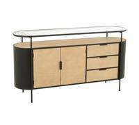 Buffet 3 Tiroirs & 2 Portes "Bya" 150cm Naturel