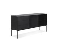 Buffet 3 Tiroirs & 2 Portes Design Lasco 160cm Noir