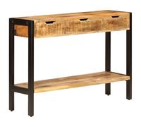 Buffet avec 3 tiroirs 110x35x75 cm Bois de manguier massif Brun G