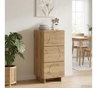 vidaXL Buffet Sonoma Gris 33,5 x 34,5 x 75 cm Bois d'ingénierie