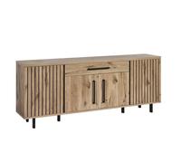 Buffet 4 portes 1 tiroir aspect bois Canyon décor tasseaux - BARTON