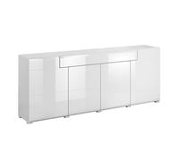 Buffet 4 portes 1 tiroir Petits-meubles - Jules - 208 x 39 x 82cm - Blanc