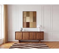 Buffet 4 portes 200 cm BELLECOUR bois massif de manguier BOBOCHIC Marron foncé