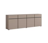 Buffet 4 portes 4 tiroirs Petits-meubles - Lilia - 225 x 40 x 78,5cm - Taupe