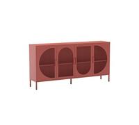 Buffet 4 Portes Ajourées en Métal Terracotta - LIOVIA - ALTOBUY