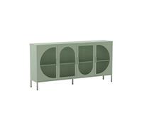 Buffet 4 Portes Ajourées en Métal Vert Menthe - LIOVIA - ALTOBUY