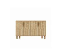 Vinci - Buffet 4 Portes Aspect Bois Design Graphique120x73cm
