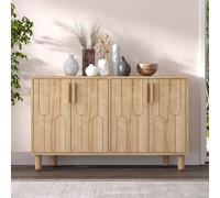 Vinci - Buffet 4 Portes Aspect Bois Design Graphique120x73cm