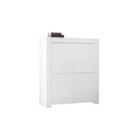Buffet 4 portes, collection ZEFIR, coloris blanc mat, idéal pour votre salon ou salle à manger