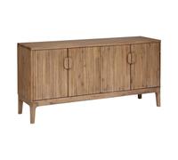 Atmosphera – Buffet Sabor, finition cannelée, 4 portes, bois d'acacia, 160x45x80 cm