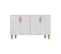 Buffet 4 portes en aggloméré Rodney blanc