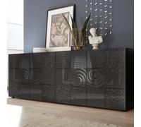 Buffet 4 portes MIRO, noir
