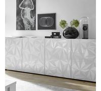 Buffet 4 portes PRISMA, coloris blanc