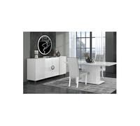 Buffet 4P avec Leds + Table Allongeable 160-200cm - MARIKA -