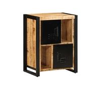 Buffet 55x35x70 cm bois de manguier brut massif, armoire, placard, buffet haut, armoire latérale, armoire de 4013579