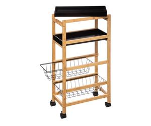 Buffet 5five en Bambou avec Paniers Amovibles 40 x 22 x 83 cm - Noir