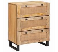 Buffet 60 x 33 x 75 cm Bois de mangue massif Marron vidaXL