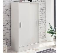 Buffet 60cm blanc avec 2 portes coulissantes Armoire à dossiers Commode au design moderne