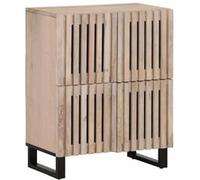 vidaXL Buffet 60x34x75 cm Bois de manguier Massif, Meuble de Rangement, Meuble de Rangement de Cuisine, Placard, Meuble Buffet, Meuble d'entrée