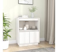 vidaXL Buffet Blanc 60x34x75 cm Bois massif de pin
