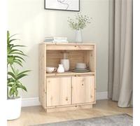 Vidaxl Buffet 60x34x75 Cm Bois Massif De Pin Marron