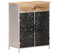 Buffet 60x35x75 cm Bois de manguier brut & fer