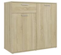 Buffet Sonoma Gris 80x36x75 cm Bois d'Ingénierie Armoire de Rangement vidaXL