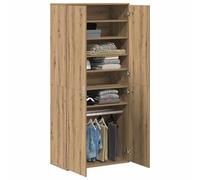 Buffet 80 x 39 x 178 cm bois multicouche chêne artisanal