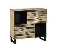 Vidaxl Buffet 80x33.5x75 Cm En Bois Massif De Mangue
