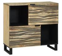 Vidaxl Buffet 80x33.5x75 Cm En Bois Massif De Mangue