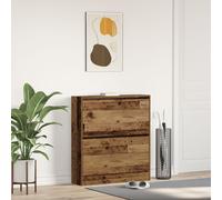 vidaXL Organisateur de Chaussures Vintage Bois Massif récupéré 80 X 21 87,5 cm Rangement intérieur pour Chambre Entrée avec Finition usée Solutions en Bois Contemporain Support Rustique