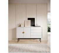 Buffet à deux portes - STOON - 154 cm - avec tiroirs - blanc