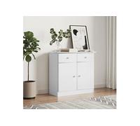 Buffet ALTA blanc 77x35x73 cm bois massif de pin 353942