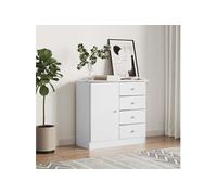 vidaXL Buffet Alta – Bois massif de pin – 77x35x73 cm – Blanc
