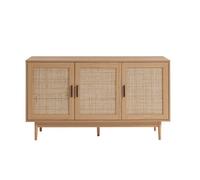 Buffet AMANA effet chêne et cannage rotin 130cm - Bois