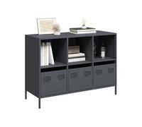 vidaXL Buffet anthracite 101,5x39x73,5 cm acier laminé à froid