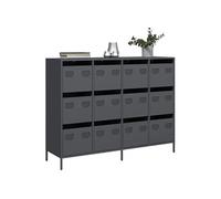 vidaXL Buffet anthracite 135x39x103,5 cm acier laminé à froid