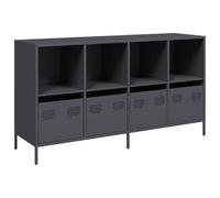Buffet anthracite 135x39x73,5 cm acier laminé à froid